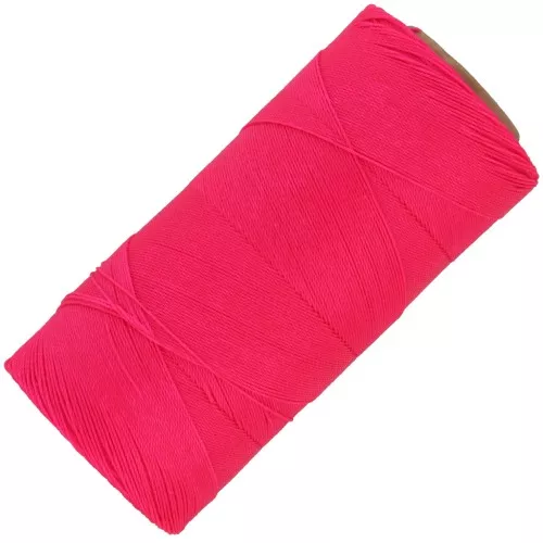 Bobina di filo cerato Linhasita per micro macramè 0,35 mm - Rosa fluo (328) x448m