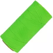Bobina di filo cerato Linhasita per micro macramè 0,35 - Fluo Green (329) x448m