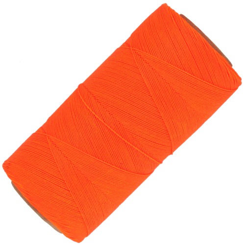 Bobina di filo cerato Linhasita per micro macramè 0,35 - Fluo Orange (393) x448m