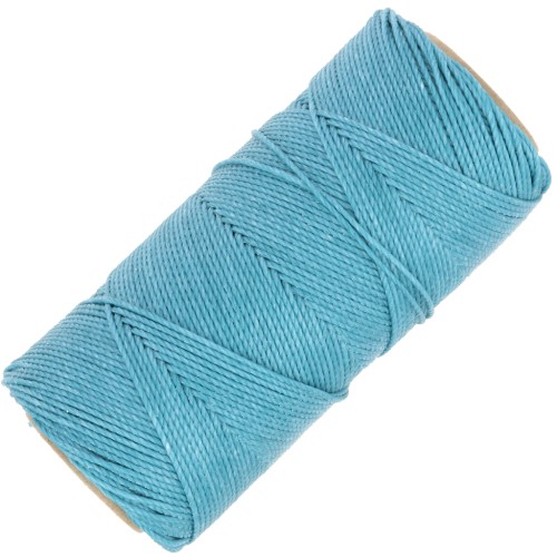 Bobina di filo cerato Linhasita per micro macramè 1.5 mm - Turquoise (229) x116m