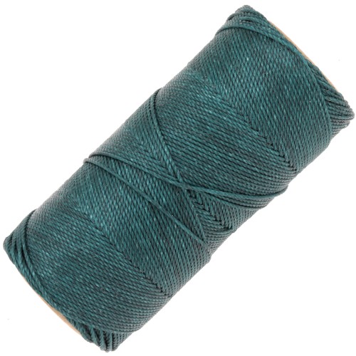 Bobina di filo cerato Linhasita per micro macramè 1.5 mm - Emeraude (386) x116m