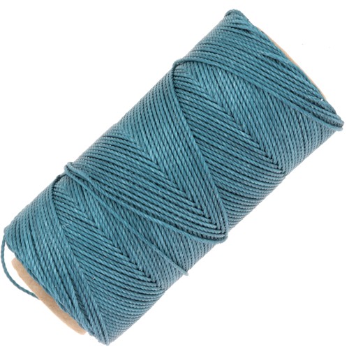 Bobina di filo cerato Linhasita per micro macramè 1.5 mm - Teal (228) x116m