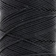 Bobina di filo cerato Linhasita per micro macramè 1.5 mm - Black (PRETO) x116m