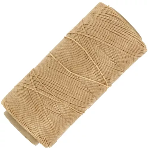 Bobina di filo cerato Linhasita per micro macramè 0.5 mm - Golden Beige (602 x335m