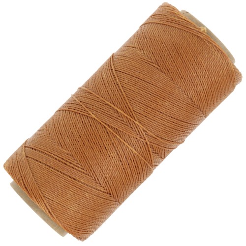Bobina di filo cerato Linhasita per micro macramè 0.5 mm - Ambre (388) x335m