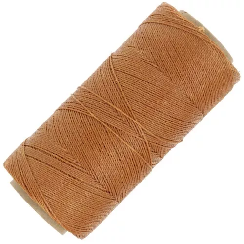 Bobina di filo cerato Linhasita per micro macramè 0.5 mm - Ambre (388) x335m