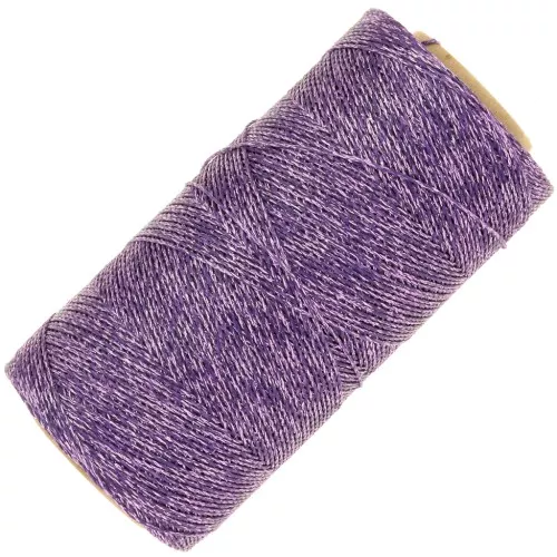 Bobina di filo cerato Linhasita per micro macramè 0.5 mm Violet métallisé (Purpura