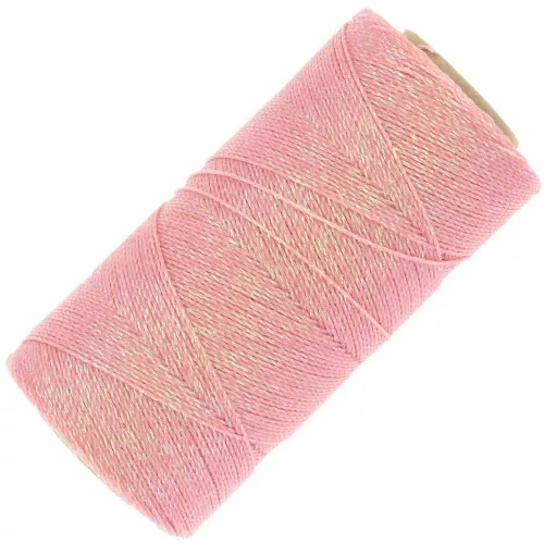 Bobina di filo cerato Linhasita per micro macramè 0.5 mm Saumon iridescent (Salmao