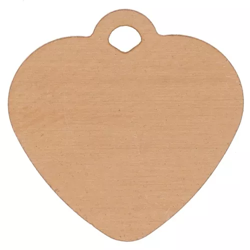 Ciondolo cuore in rame 12,5x13 mm per polvere di sovrasmalto x1