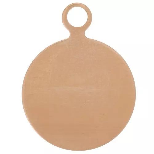 Pendente di rame rotondo da 17 mm per polvere di sovrasmalto x1