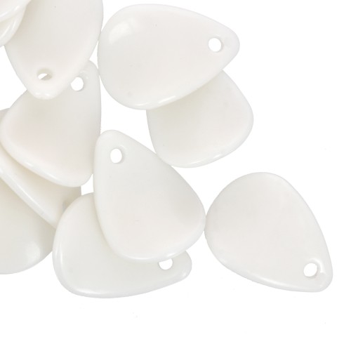 Zecchini a petalo di fiore curvo da 17 mm in acrilico - Crema x15