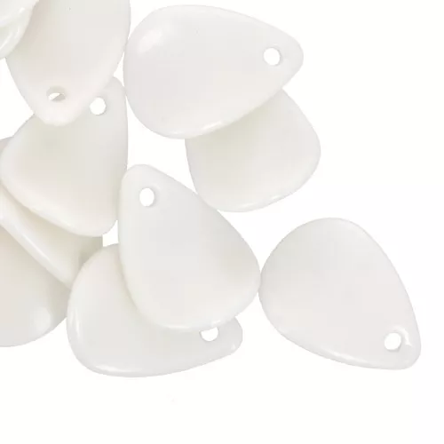 Zecchini a petalo di fiore curvo da 17 mm in acrilico - Crema x15