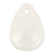 Zecchini a petalo di fiore curvo da 17 mm in acrilico - Crema x15