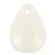 Zecchini a petalo di fiore curvo da 17 mm in acrilico - Crema x15