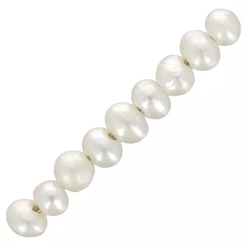 Perle tonde appiattite irregolari d'acqua dolce 2,5x2 mm - Grado AA+ Bianco x20