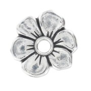 Fiore da rivettare 13 mm argentato antico