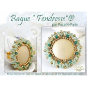 Perle di vetro Piros® da Puca® 2x5 mm - Blue Green Opal Tweedy x10g