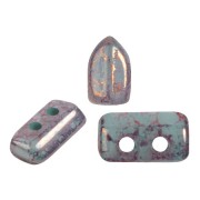 Perle di vetro Piros® da Puca® 2x5 mm - Blue Green Opal Bronze x10g|raw }}