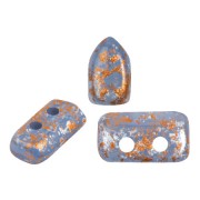 Perle di vetro Piros® da Puca® 2x5 mm - Blue Opal Tweedy x10g