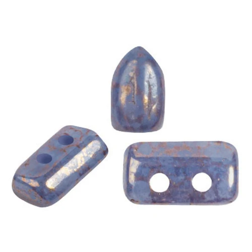 Perle di vetro Piros® da Puca® 2x5 mm - Blue Opal Bronze x10g