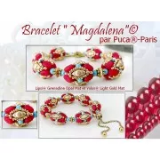 Perle in vetro Lipsi® di Puca® 4x6 mm - Grenadine Opal Mat x10g