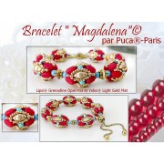 Perle in vetro Lipsi® di Puca® 4x6 mm - Grenadine Opal Mat AB x10g