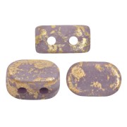 Perle in vetro Lipsi® di Puca® 4x6 mm - Amethyst Opal Mat Gold Splash x10g