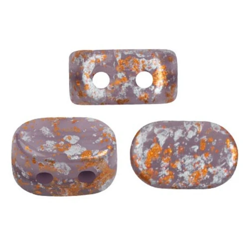 Perle in vetro Lipsi® di Puca® 4x6 mm - Amethyst Opal Tweedy x10g
