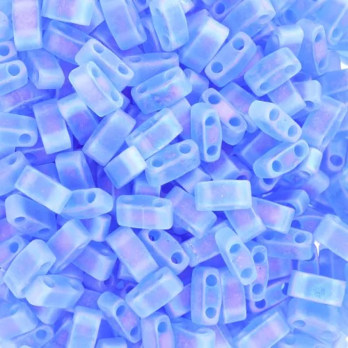 Perline Miyuki Half Tila 5x2.3x1.9mm HTL-0150FR - Transparent Sapphire AB Mat x10g