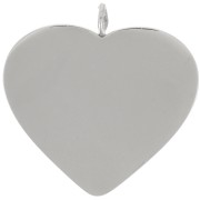 Pendenti a forma di cuore 19,5x19 mm - Acciaio inossidabile 316L x2