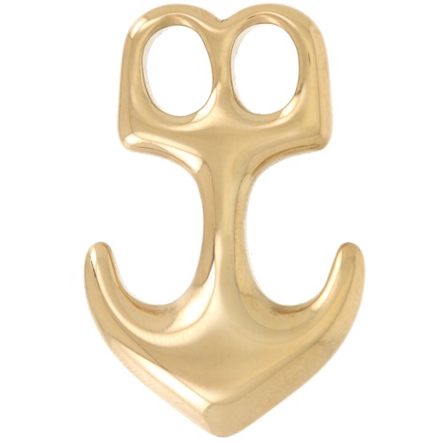 Chiusura con gancio ad ancora 33x22 mm - Acciaio inossidabile 316L dorato x1