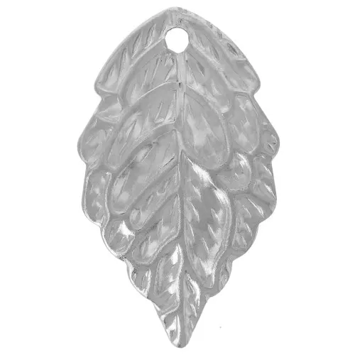 Ciondolo foglio 17x10 mm - acciaio inox 304L x1
