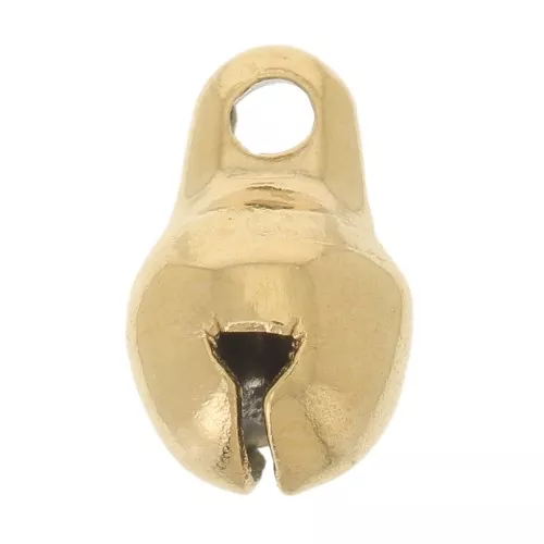 Ciondolo a campana da 5 mm - Acciaio inossidabile 316L dorato x1