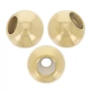 Perla di fermo da 4 mm con foro da 1 a 1,3 mm - Acciaio inossidabile 304 Dorato x4