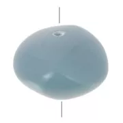 Perline in resina opaca 9x12 mm - Blu fumé x8