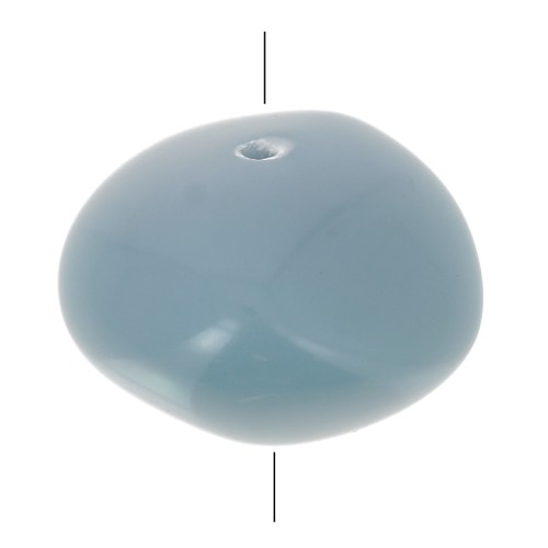 Perline in resina opaca 9x12 mm - Blu fumé x8