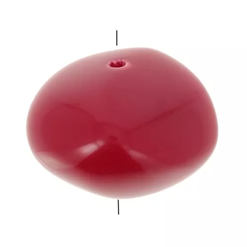 Perline in resina opaca 9x12 mm - Rosso carminio x8