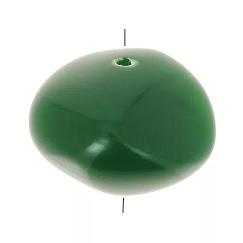 Perline in resina opaca 9x12 mm - Verde smeraldo x8
