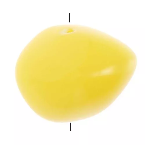 Perline in resina opaca 9x12 mm - Giallo sole x8