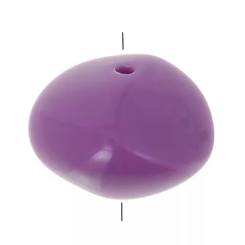 Perline in resina opaca 9x12 mm - Malva scuro x8