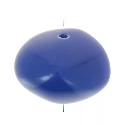Perline in resina opaca 9x12 mm - Blu duro x8