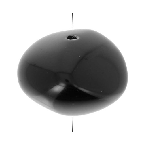 Perline in resina opaca 9x12 mm - Nero x8