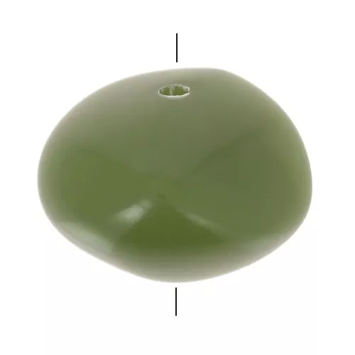 Perline in resina opaca 9x12 mm - Khaki x8