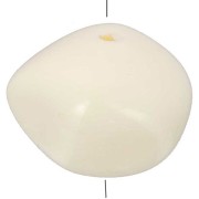 Perline in resina opaca 12x15 mm - Ecrù x6