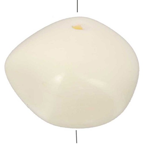 Perline in resina opaca 12x15 mm - Ecrù x6