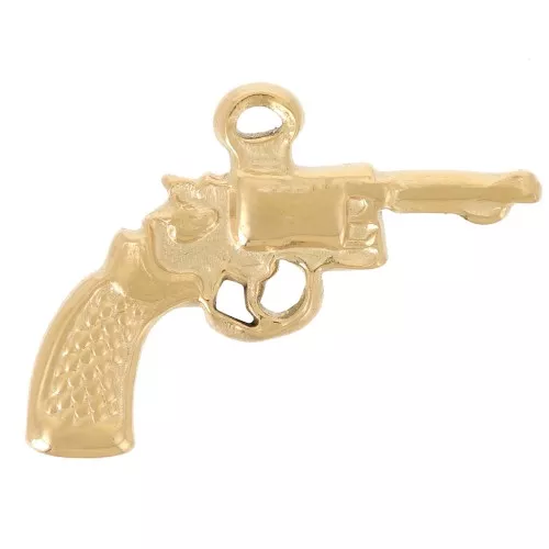 Pendente a pistola 16x23 mm - Acciaio inossidabile 316L Dorato x1