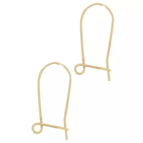 Orecchini a gancio in ottone dorato da 17 mm x2