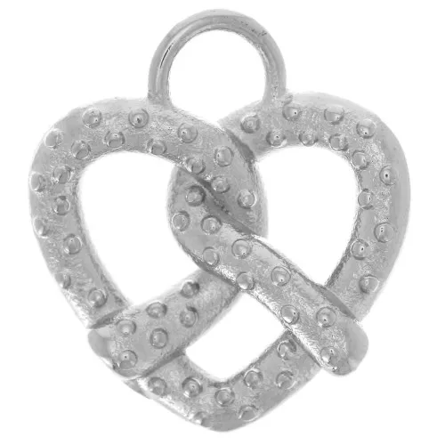 Ciondolo bretzel 20x18 mm - acciaio inox 304L x1