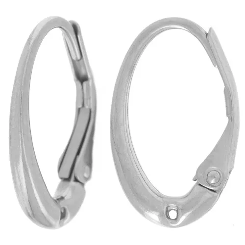Orecchini monachelle 15x9 mm con un foro - acciaio inox 304L x2