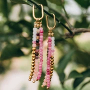 Orecchini a cerchio ovale 19x12 mm - Acciaio inossidabile 304L Dorato x2